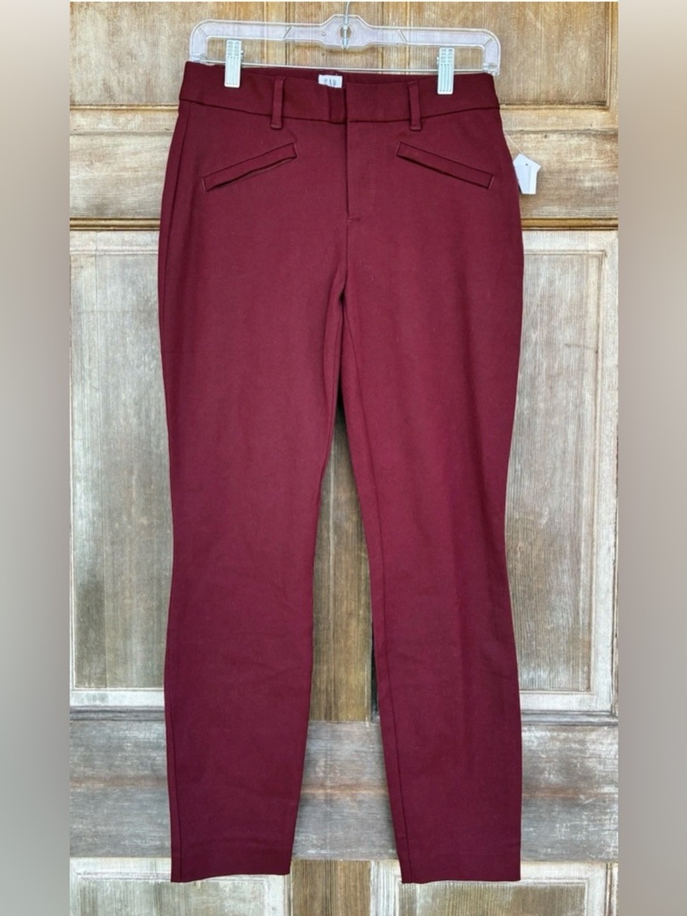 NWT GAP | Dark Red Curvy Signature Skinny Stretch Ankle Pants Work Office Size 2